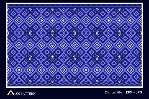Blue Embroidery Cross Stitch Continuous Review