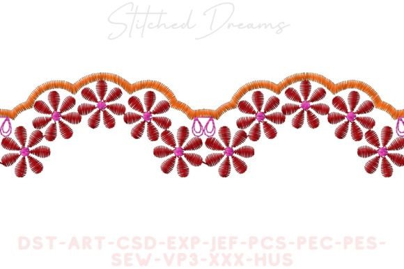 Border with Flowers Embroidery