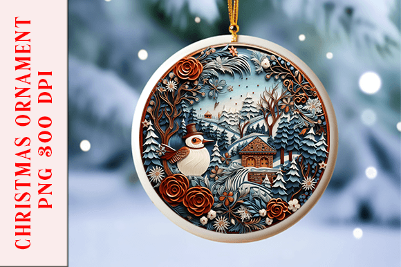 Embroidery Look Bird Ornament Design Review