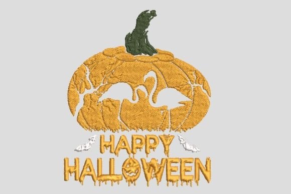 Flamingo Happy Halloween Embroidery File Review