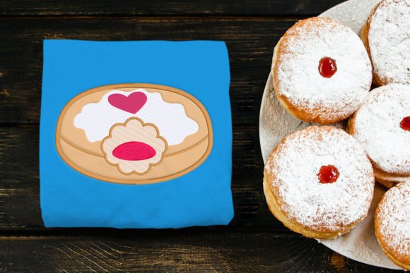 Hanukkah Jelly Donut Applique Embroidery