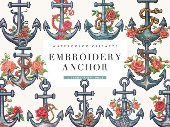 Review: Embroidery Anchor Clipart Bundle