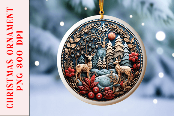 Review: Embroidery Look Reindeer Ornament Design