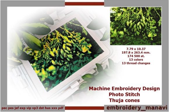 Review: Embroidery Photo Stitch Thuja Cones for Business Merch