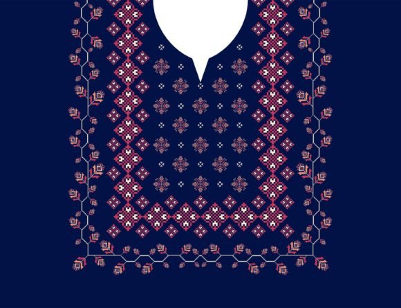 Review: Ethnic Neck Embroidery Floral Pattern