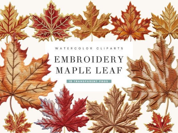 Reviewing Embroidery Maple Leaf Clipart Bundle
